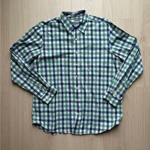 Old Navy Classic Green Buffalo Men’s Button Up Shirt XL